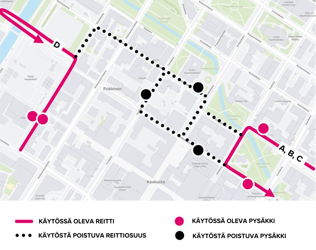 Poikkeustiedote koskien Lähibussien reittejä 17.-19.11.