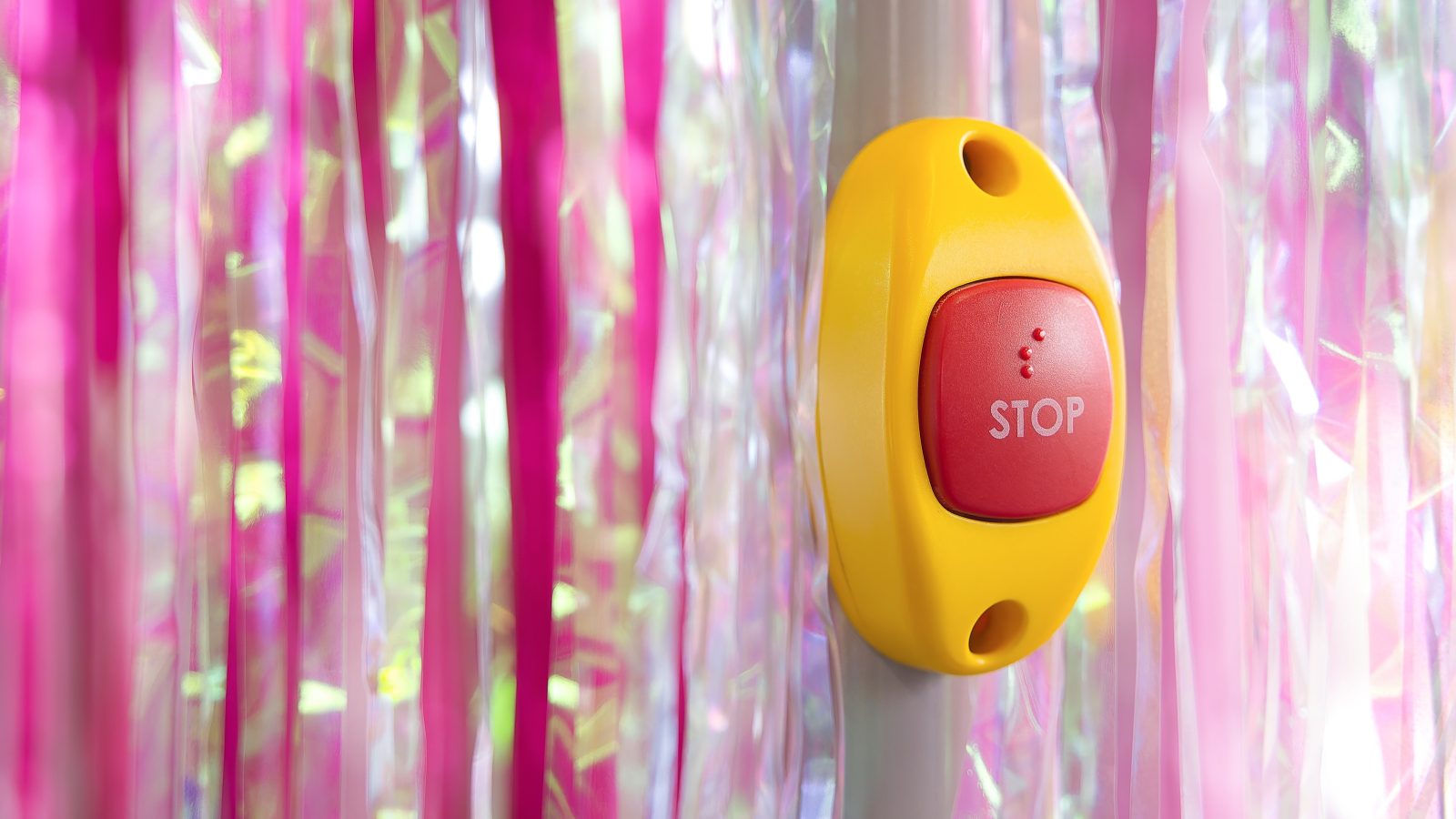 Stop button in the bus.